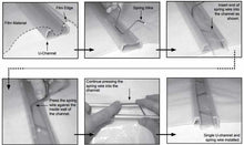 Load image into Gallery viewer, Aluminum Wiggle Wire and Wiggle Wire Lock Channel pair, Spring Lock Channel, U-Channel, Wiggly Wire (channel is 6.5 foot long, 20 pairs per bundle)