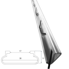 Load image into Gallery viewer, Aluminum Wiggle Wire and Wiggle Wire Lock Channel pair, Spring Lock Channel, U-Channel, Wiggly Wire (channel is 6.5 foot long, 20 pairs per bundle)