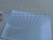 Load image into Gallery viewer, Twin Wall 8mm Polycarbonate Sheet, Clear, Strong Impact and Shatterproof, All-Weather Outdoor Greenhouse Covering - 1 Pack