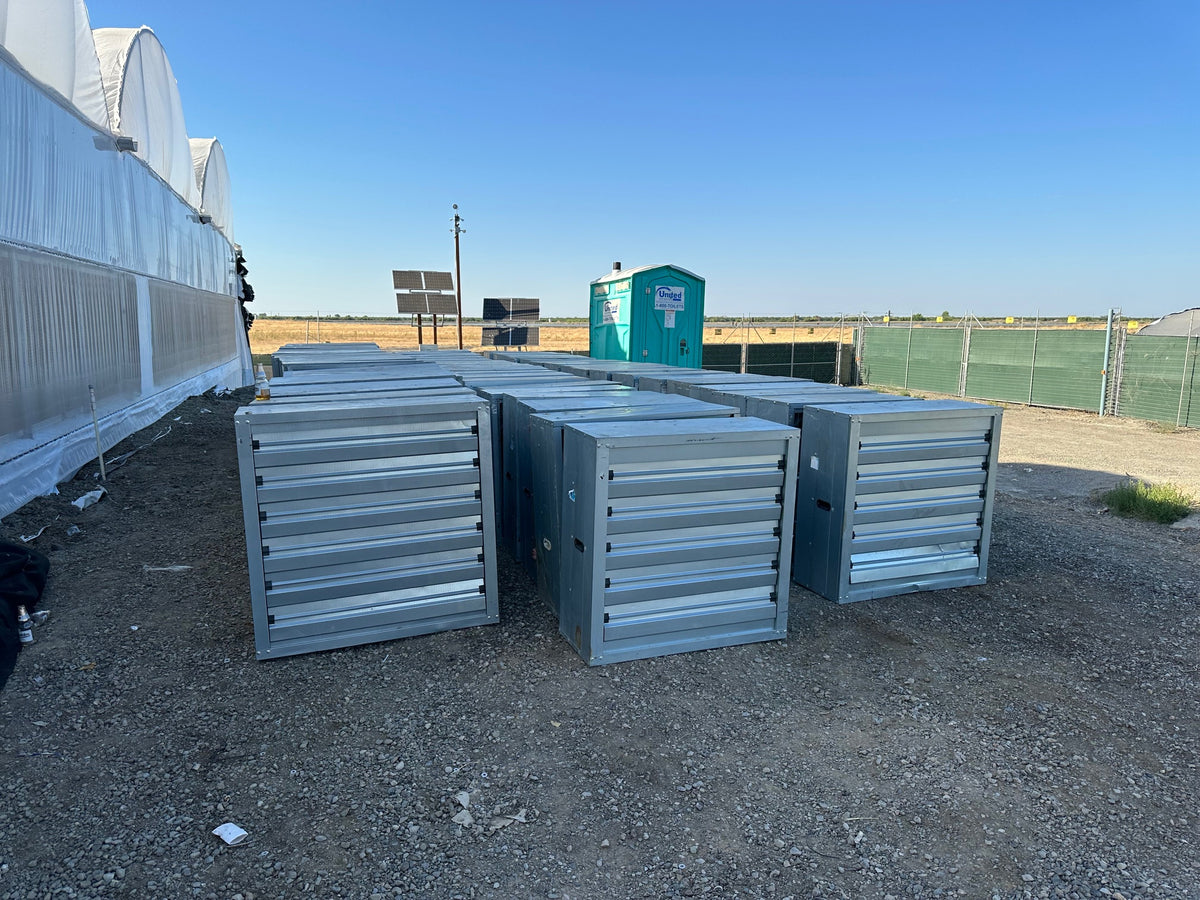 Greenhouse exhaust fan, ventilation fan, these exhaust fans are large, need freight shipping, local pick up is best
