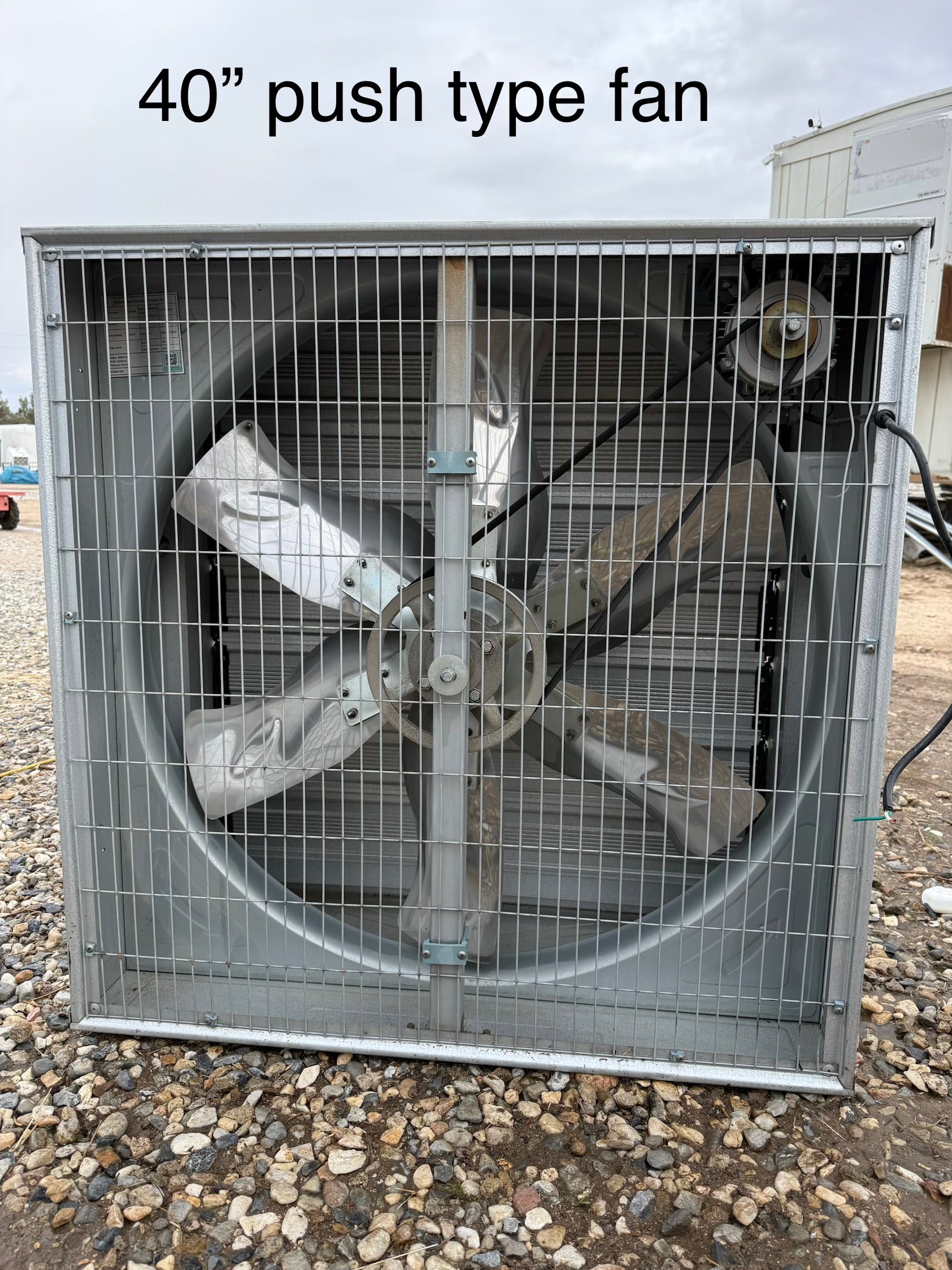 Greenhouse exhaust fan, ventilation fan, these exhaust fans are large, need freight shipping, local pick up is best