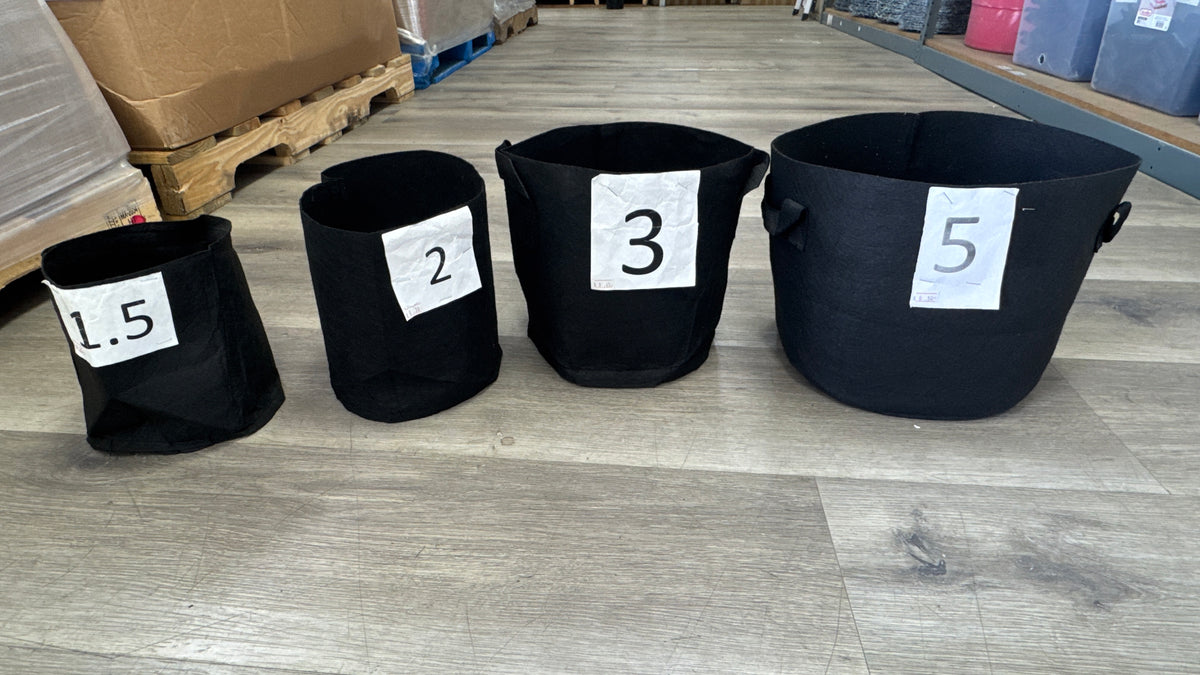 Smart Fabric Grow Bags Discount Whole Sales, Minimum One Bundle 100 Bags, Local Pick Up or Delivery Depending on Quantity