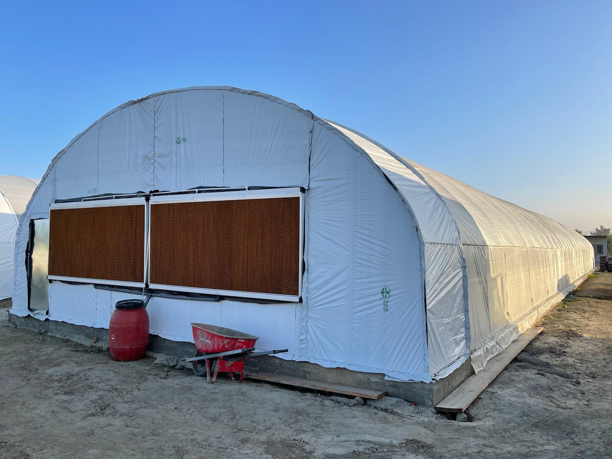 30x100x11 greenhouse kit — roll-up sidewall hardware