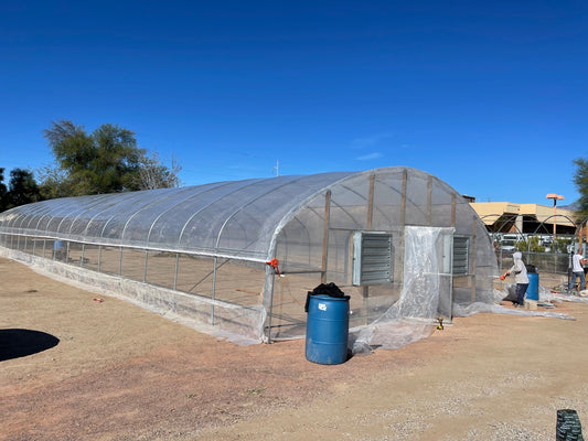 Greenhouse Kit, Size 30x100x11, Round Pipe Hoop 1.25 Inch