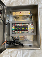 Automated Light Dep Greenhouse Blackout Plastic Rollup Motor Controller with Digital Timer. This Controller Controls 2 Motors