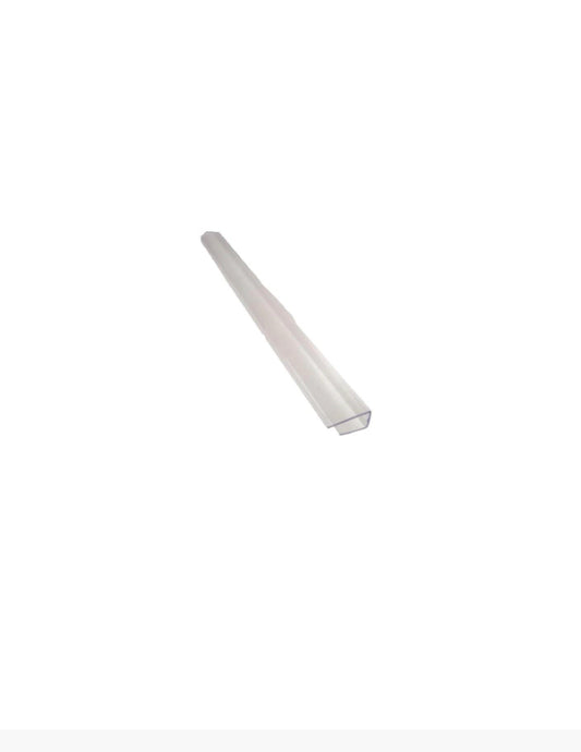 Polycarbonate U Cap for 8mm Twin Wall Polycarbonate Panel, Clear, 8 feet long, 2 Pieces