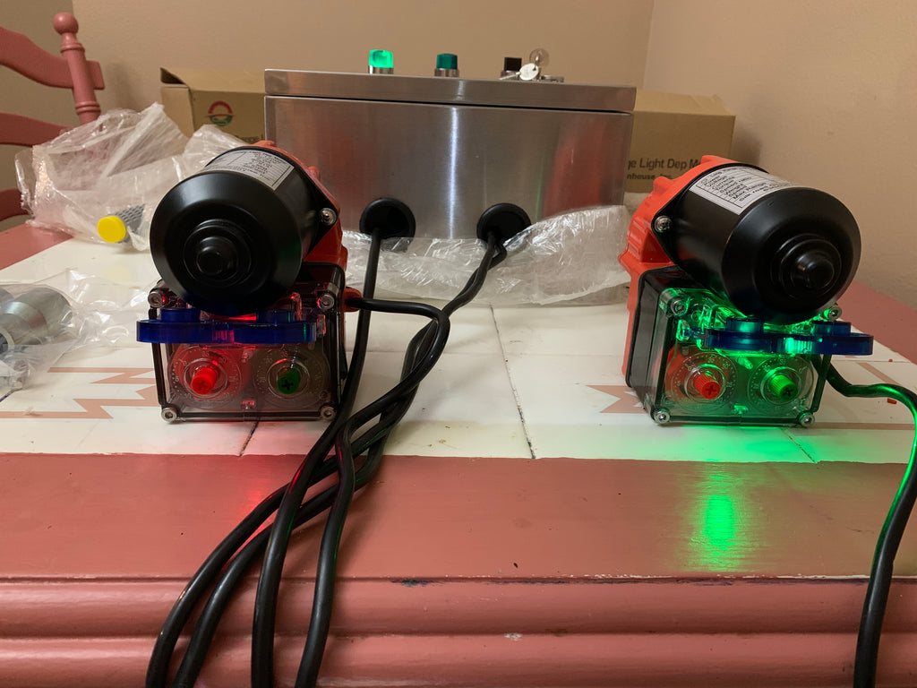 Automated Light Dep Greenhouse Blackout Plastic Rollup Motor Controller with Digital Timer. This Controller Controls 2 Motors