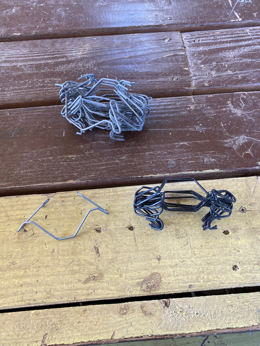 Greenhouse Batten Tape Lock Channel Hook, Greenhouse Wiggle Wire Channel Hook, Made of Galvanized Steel, 20 Pieces per Package