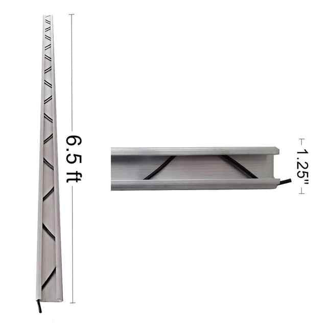 Aluminum Wiggle Wire and Wiggle Wire Lock Channel pair, Spring Lock Channel, U-Channel, Wiggly Wire (channel is 6.5 foot long, 20 pairs per bundle)